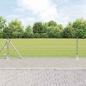 Preview: ARDEBO.de - Euro Zaun mit 7 Flanschpfosten 0.4x10 m verzinkter Stahl