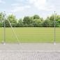 Preview: ARDEBO.de - Euro Zaun mit 7 Flanschpfosten 1,6 x 10 m galvanisierter Stahl