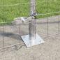 Preview: Euro Zaun mit 7 Flanschpfosten 1,6 x 10 m galvanisierter Stahl