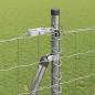 Preview: Euro Zaun mit 7 Flanschpfosten 1,6 x 10 m galvanisierter Stahl