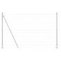 Preview: Euro-Zaun mit 7 Flanschpfosten 1,5x10 m Verzinkter Stahl