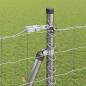 Preview: Euro Zaun mit 7 Flanschpfosten 1,6x10 m verzinkter Stahl