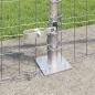 Preview: Euro Zaun mit 13 Flanschpfosten 0,8x25 m Verzinkter Stahl