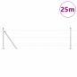 Preview: Euro Zaun mit 13 Flanschpfosten 0,6x25 m Galvanisierter Stahl