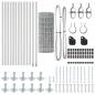 Preview: Euro Zaun mit 13 Flanschpfosten 0,6x25 m Galvanisierter Stahl