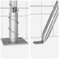 Preview: Euro Zaun mit 13 Flanschpfosten 0,6x25 m Galvanisierter Stahl