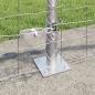 Preview: Euro-Zaun mit 13 Flanschpfosten 0.4x25 m verzinkter Stahl