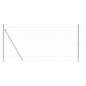 Preview: Euro Zaun mit 13 Flanschpfosten 1x25 m Galvanisierter Stahl