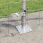 Preview: Euro Zaun mit 13 Flanschpfosten 1x25 m Galvanisierter Stahl
