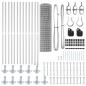 Preview: Euro Zaun mit 13 Flanschpfosten 1x25 m Galvanisierter Stahl