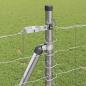 Preview: Euro Zaun mit 13 Flanschpfosten 1x25 m Galvanisierter Stahl