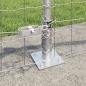 Preview: Euro Zaun mit 13 Flanschpfosten 0.4x50 m verzinktem Stahl