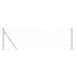 Preview: Euro Zaun mit 7 Flanschen Pfosten 0.4x10 m Galvanisierter Stahl