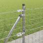 Preview: Euro-Zaun mit Betonsockel 25 x 0,6 m Verzinkter Stahl Silber