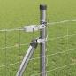 Preview: Euro Zaun mit 13 Flanschpfosten 1x25 m Verzinkter Stahl