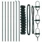 Preview: Kettenzaun Bodenbefestigung 10 x 1,5 m PVC-beschichteter Stahl