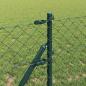 Preview: Drahtzaun mit 7 Pfosten 0.6x10 m verzinkter Stahl grün