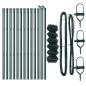 Preview: Kettengliedzaun mit 13 Stützen 0.6x25 m galvanisierter Stahl grün