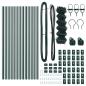 Preview: Kettengliedzaun mit 13 Stützen 0.6x25 m galvanisierter Stahl grün