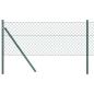 Preview: Drahtzaun mit 13 Pfosten 0,8x25 m verzinkter Stahl Grün
