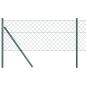 Preview: Kettenzaun mit 13 Pfosten 0,4x25 m aus galvanisiertem Stahl in Grün