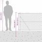 Preview: Kettensägenzaun 2er Set Grün Pulverbeschichteter Stahl 1 x 25 m