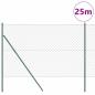 Preview: Kettengliedzaun Set von 2 Grün Galvanisierter Stahl 1,5 x 25 m