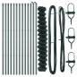 Preview: Kettengliedzaun Set von 2 Grün Galvanisierter Stahl 1,5 x 25 m