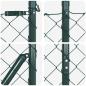 Preview: Kettengliedzaun Set von 2 Grün Galvanisierter Stahl 1,5 x 25 m