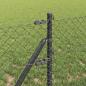Preview: Drahtzaun mit 7 Pfosten 0.6x10 m galvanisierter Stahl Grau