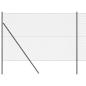 Preview: Maschendrahtzaun mit 7 Pfosten 1,5x10 m Galvanisierter Stahl Grau