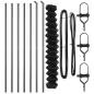 Preview: Maschendrahtzaun mit 7 Pfosten 1,5x10 m Galvanisierter Stahl Grau