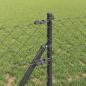 Preview: Kettenzaun mit 7 Pfosten 0,8 x 10 m Verzinkter Stahl Grau