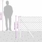 Preview: Kettenzaun mit 7 Pfosten 0,8 x 10 m Verzinkter Stahl Grau