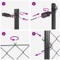 Preview: Kettengitterzaun Set mit 2 Grau Stahl 25 x 1 m Langlebig