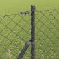 Preview: Kettengitterzaun Set mit 2 Grau Stahl 25 x 1 m Langlebig