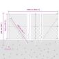 Preview: Kettenzaun Set aus 2 Grau Stahl 25 x 1,5 m Langlebig