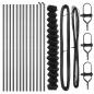 Preview: Kettenzaun Set aus 2 Grau Stahl 25 x 1,5 m Langlebig