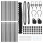 Preview: Kettenzaun Set aus 2 Grau Stahl 25 x 1,5 m Langlebig