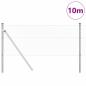 Preview: Stahldrahtzaun mit 7 Pfosten 0.4x10 m Galvanisierter Stahl