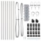 Preview: Stahldrahtzaun mit 7 Pfosten 0.4x10 m Galvanisierter Stahl