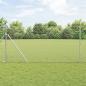 Preview: ARDEBO.de - Kettengliederzaun mit 7 Pfosten 1,4x10 m galvanisierter Stahl
