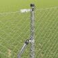 Preview: Kettengliederzaun mit 7 Pfosten 1,4x10 m galvanisierter Stahl
