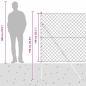 Preview: Kettenzaun mit 7 Pfosten 1,4x10 m Verzinkter Stahl