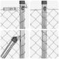 Preview: Kettenglied Zaun mit 13 Pfosten 0.4x25 m Verzinkter Stahl