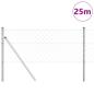 Preview: Drahtzaun Grau Set aus 2 Galvanisierter Stahl 25 m x 0,8 m