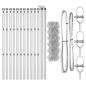 Preview: Drahtzaun Grau Set aus 2 Galvanisierter Stahl 25 m x 0,8 m