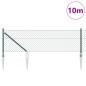 Preview: Stahlgitterzaun mit 7 Spike-Pfosten 0.4x10 m verzinkter Stahl