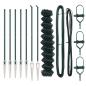 Preview: Kettenzaun mit 7 Spike-Stangen 1,2x10 m Galvanisierter Stahl