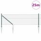 Preview: Kettengliedzaun Set von 2 Grün Metall 0,8 x 25 m Langlebig